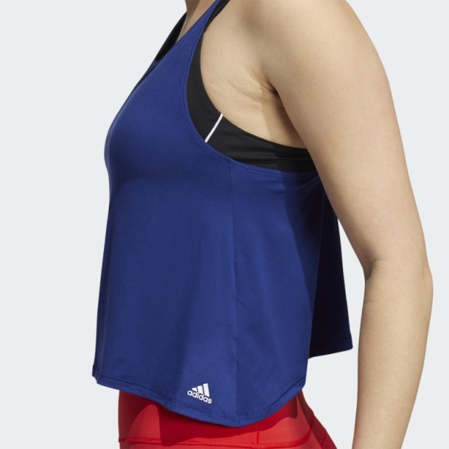 Camiseta Sin Mangas De Yoga Victory Azul Adidas