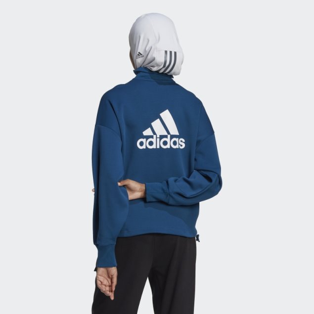 Sudadera Con Cremallera De Un Cuarto De La Insignia De Iconos Del Futuro Marino Adidas
