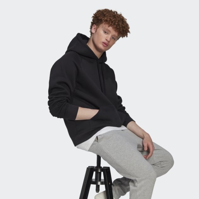 Adidas Sudadera Negra Con Capucha