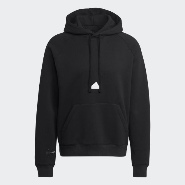 Adidas Sudadera Negra Con Capucha