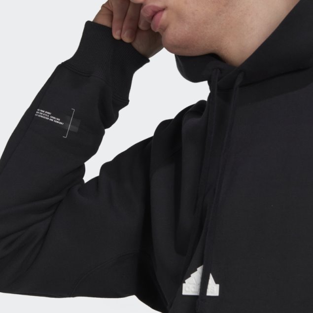 Adidas Sudadera Negra Con Capucha
