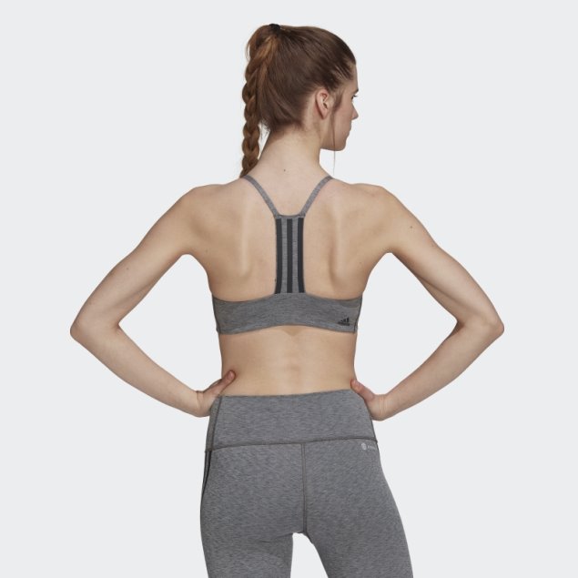 Gris Oscuro Jaspeado Adidas Aeroimpact Training Light-support Bra Hot
