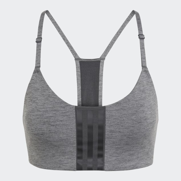 Gris Oscuro Jaspeado Adidas Aeroimpact Training Light-support Bra Hot