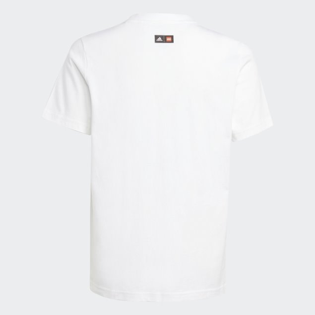 Camiseta Blanca Con Gráfico De Adidas X Lego