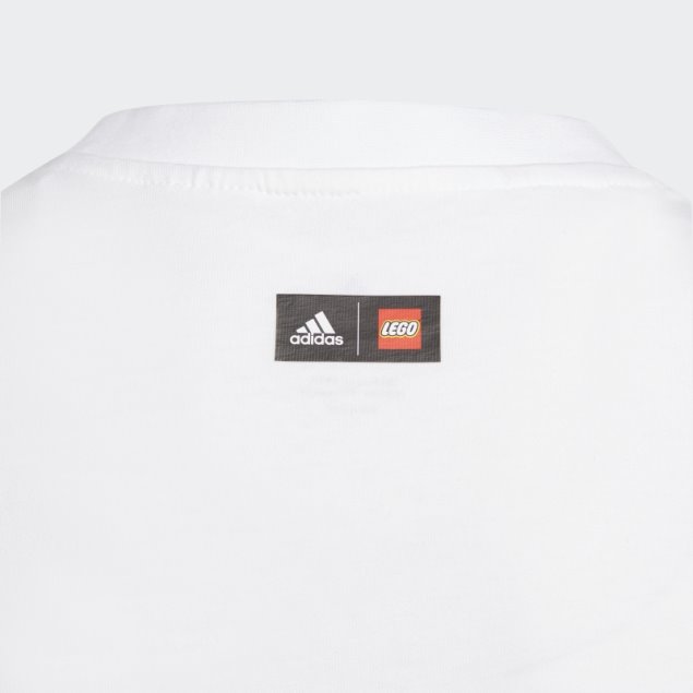 Camiseta Blanca Con Gráfico De Adidas X Lego