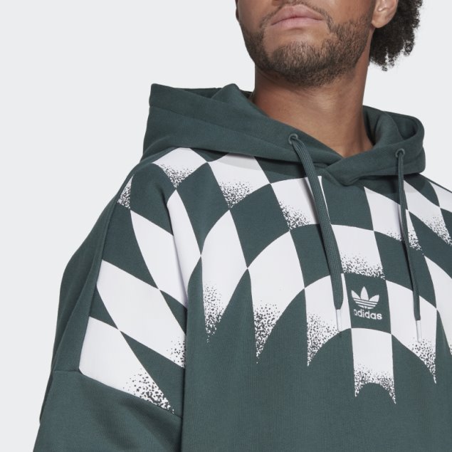 Sudadera Con Capucha Verde Mineral Adidas Rekive Graphic Caliente