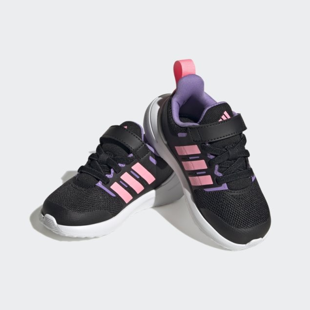 Zapatillas Adidas Fortarun 2.0 Cloudfoam Con Cordones Elásticos En Negro
