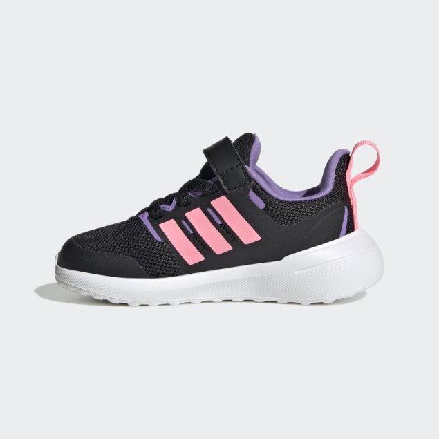 Zapatillas Adidas Fortarun 2.0 Cloudfoam Con Cordones Elásticos En Negro