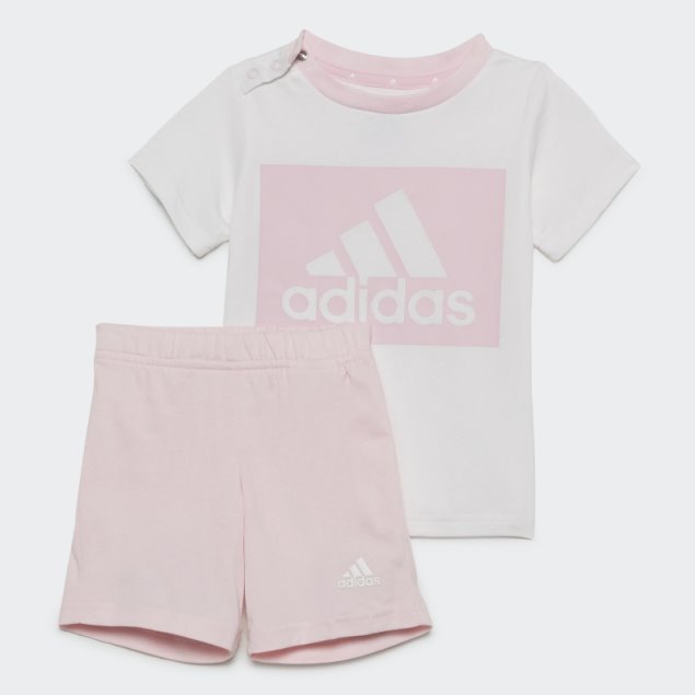 Conjunto Camiseta Y Shorts Essentials Blanco Adidas