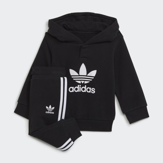 Conjunto De Sudadera Con Capucha Adicolor Adidas Negro