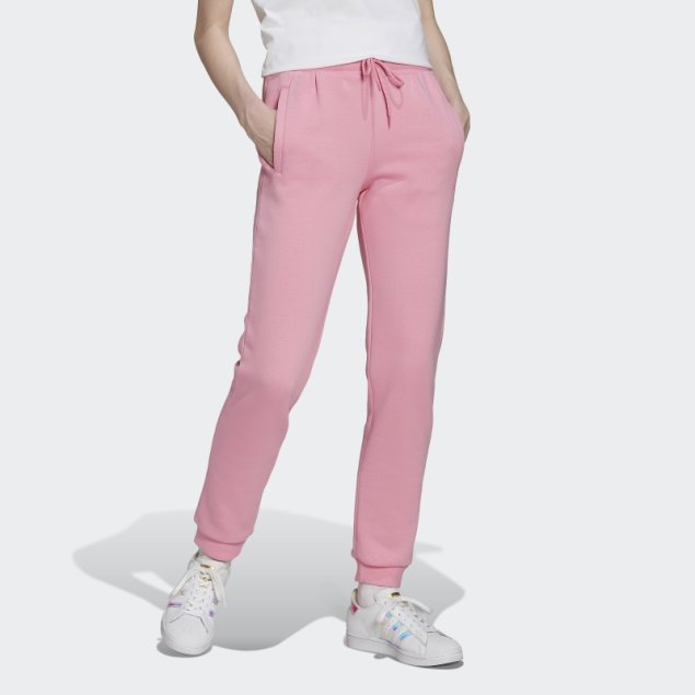 Joggers Slim De Forro Polar Adicolor Essentials Adidas Rosa