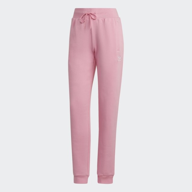 Joggers Ajustados De Forro Polar Rosa Adicolor Adidas Adidas