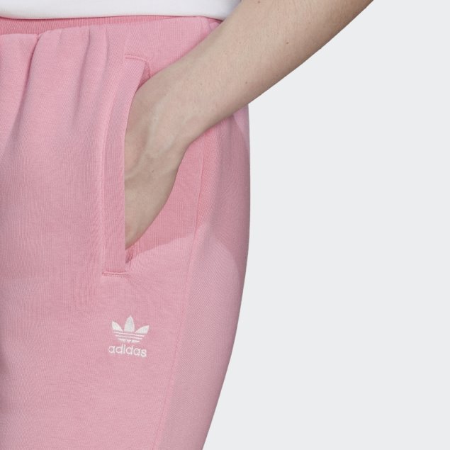 Joggers Ajustados De Forro Polar Rosa Adicolor Adidas Adidas