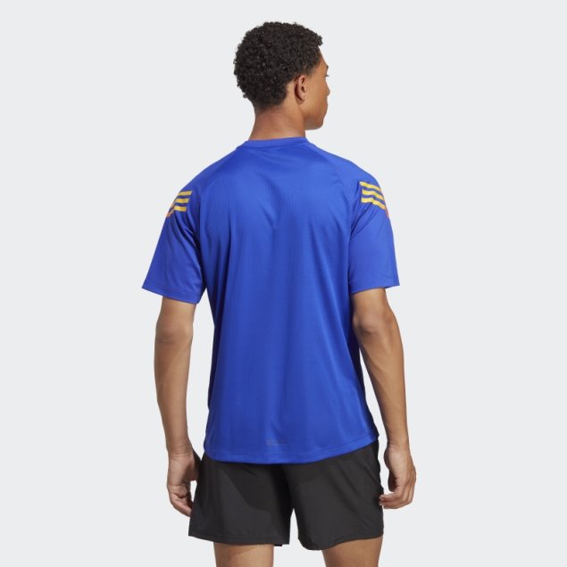 Adidas Camiseta De Entrenamiento Con 3 Rayas De Iconos De Tren Azul