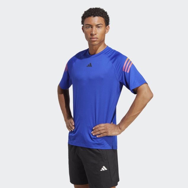 Camiseta De Entrenamiento 3 Rayas Train Icons Adidas Azul