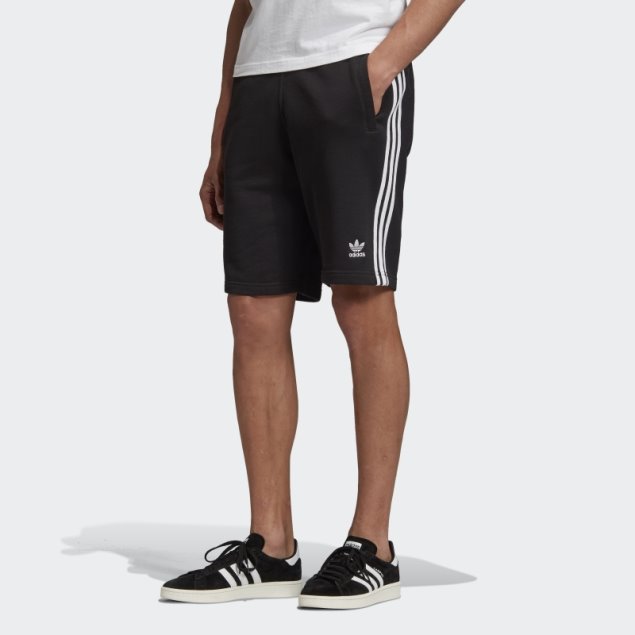 Pantalón Corto De Chándal De 3 Rayas Adidas Negro
