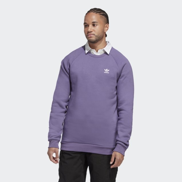 Sudadera Con Cuello Redondo Tech Purple Trefoil Essentials Adidas