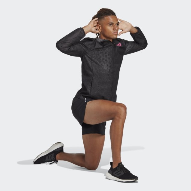 Chaqueta De Membrana De Ingeniería Adizero Negra Adidas