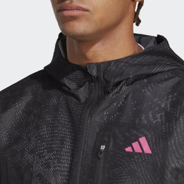 Chaqueta De Membrana De Ingeniería Adizero Negra Adidas