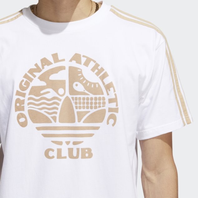 Camiseta Blanca Con 3 Rayas Del Athletic Club Original De Adidas