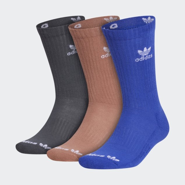 Calcetines Azules Adidas Trefoil Crew 3 Pares