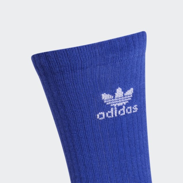 Calcetines Azules Adidas Trefoil Crew 3 Pares