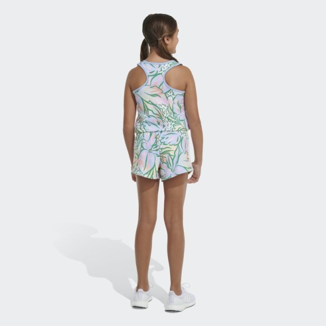 Mameluco Con Top Sin Mangas Con Estampado Integral De Amanecer Azul Adidas