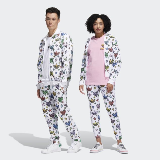 Pantalones De Chándal Blancos Jeremy Scott Monogram Firebird (género Neutral) Adidas