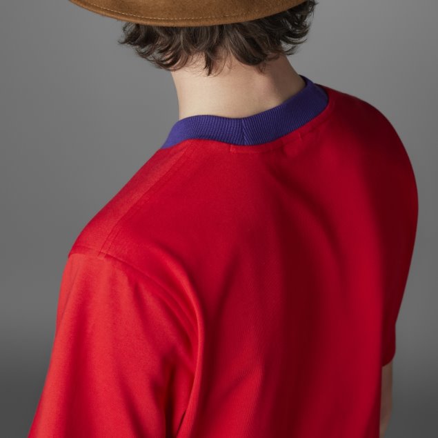 Adidas Camiseta Escarlata Adicolor Años 70 Con Trébol Grande