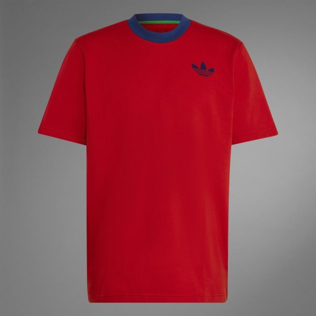 Adidas Camiseta Escarlata Adicolor Años 70 Con Trébol Grande