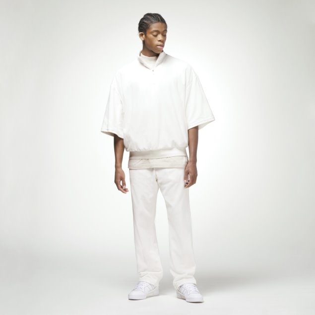 Sudadera Adidas One Basketball Velour 1/2-zip Blanco Caliente