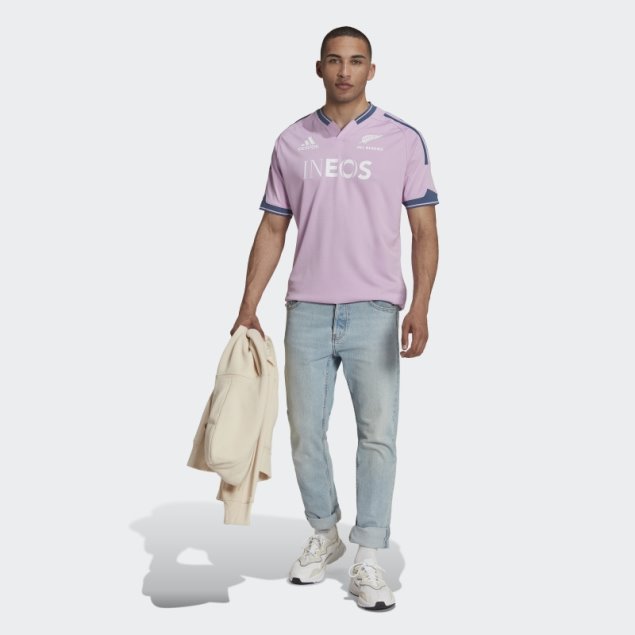 Adidas All Blacks Rugby Camiseta De Entrenamiento Lila