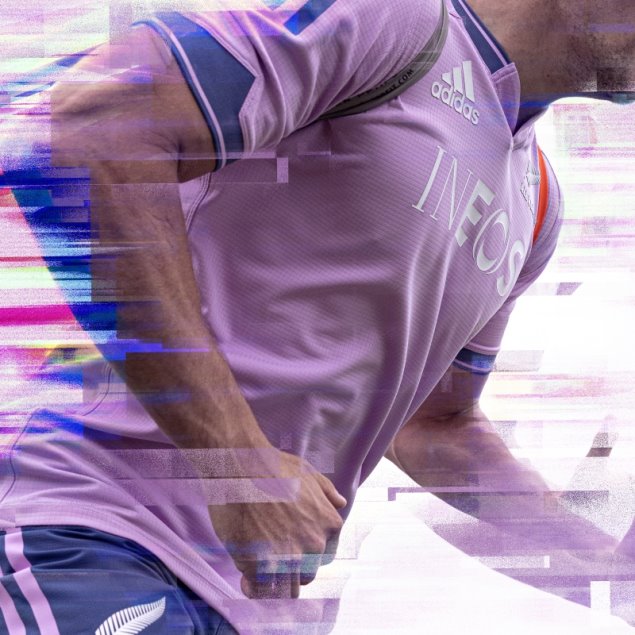 Camiseta De Entrenamiento De Rugby Lila Adidas All Blacks