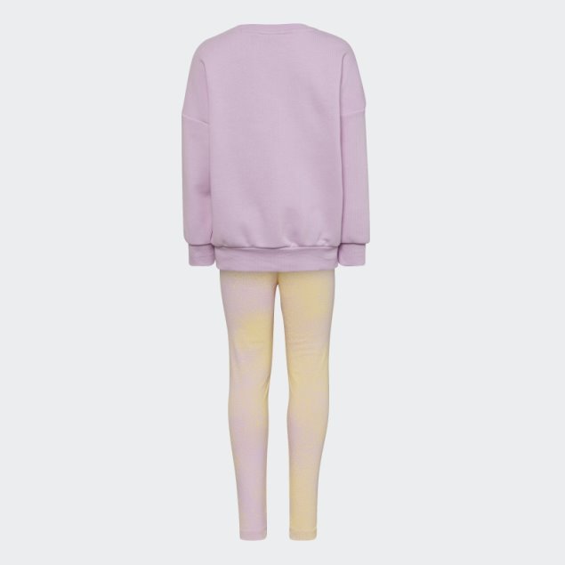Conjunto Lila Con Logo Gráfico De Adidas