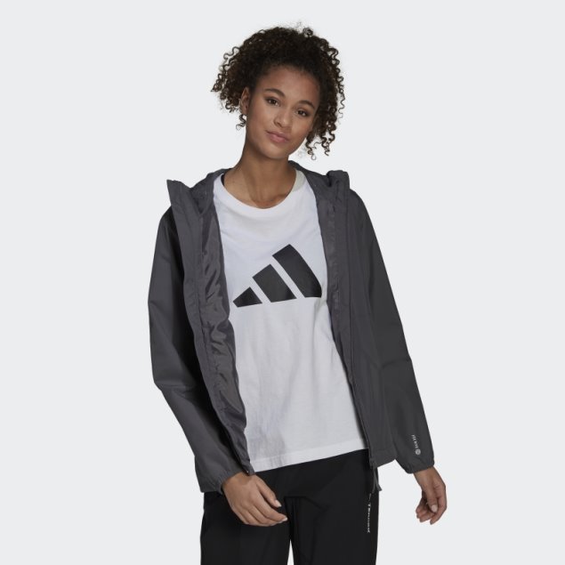 Chaqueta Essentials Rain.rdy Adidas Gris