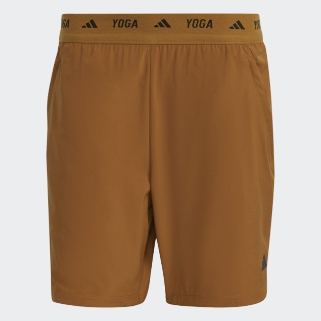 Pantalones Cortos De Entrenamiento De Yoga 2 En 1 Adidas Bronce