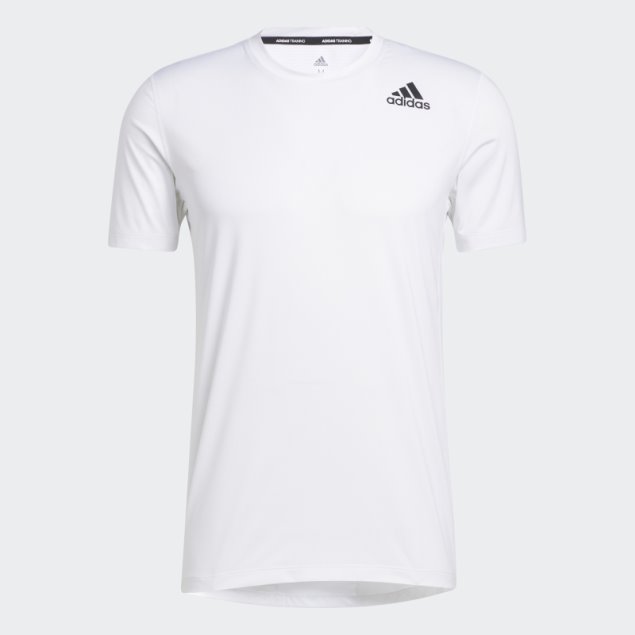 Camiseta Adidas Techfit Ajustada Blanca