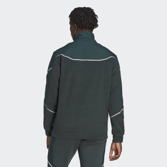 Adidas Essentials Reflect-in-The-Dark Polar Fleece Quarter-Zip Top Verde