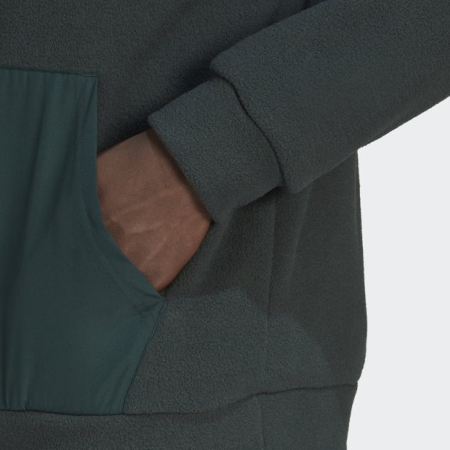 Adidas Essentials Reflect-in-The-Dark Polar Fleece Quarter-Zip Top Verde