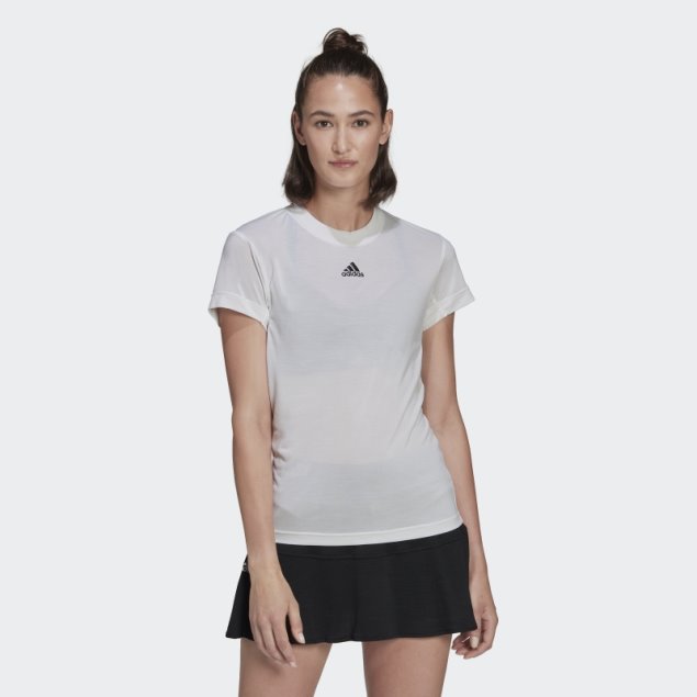Camiseta De Tenis Freelift Blanca Adidas
