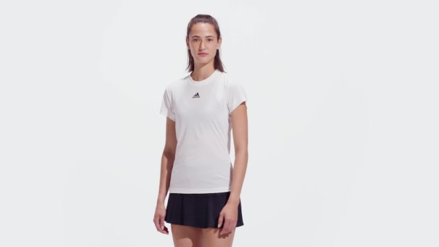 Camiseta De Tenis Freelift Blanca Adidas