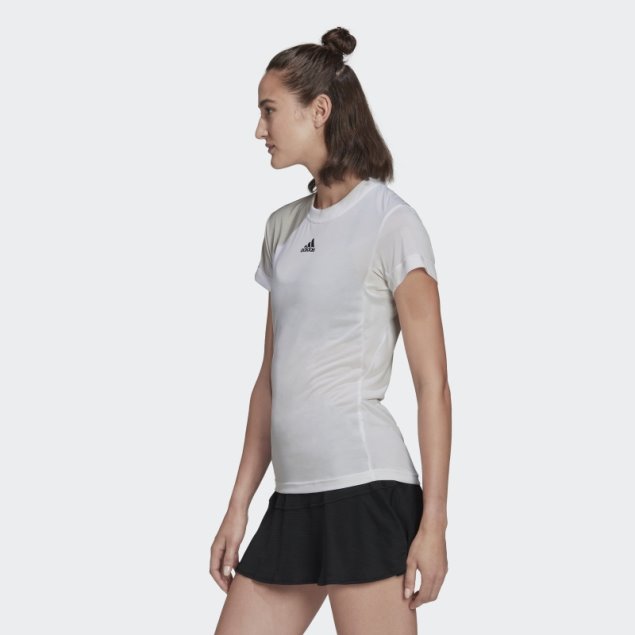 Camiseta De Tenis Freelift Blanca Adidas