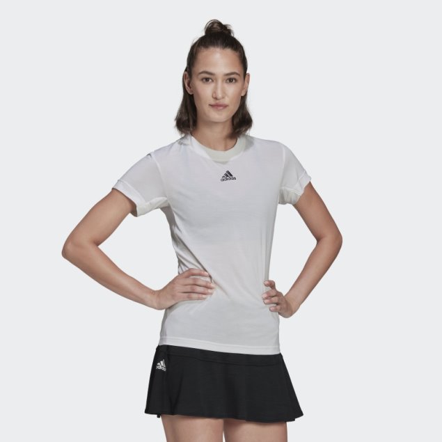 Camiseta De Tenis Freelift Blanca Adidas
