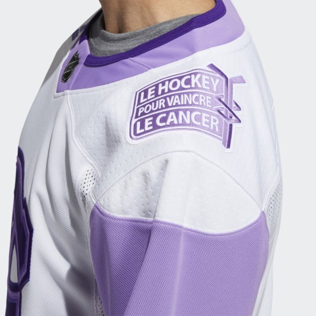 Camiseta Blanca Canadiens Hockey Lucha Contra El Cancer Adidas