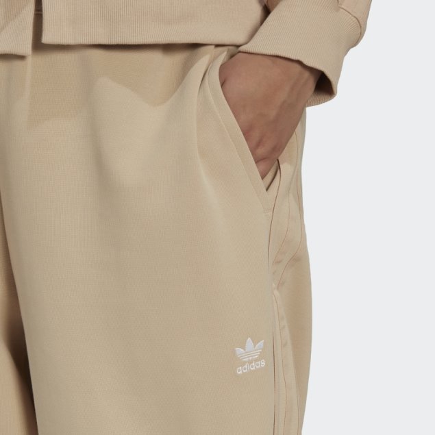 Pantalón Beige Adidas Always Original Con Puños Con Cordones (tallas Grandes)