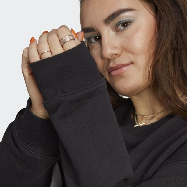 Sudadera Adidas Trefoil Crew Negra