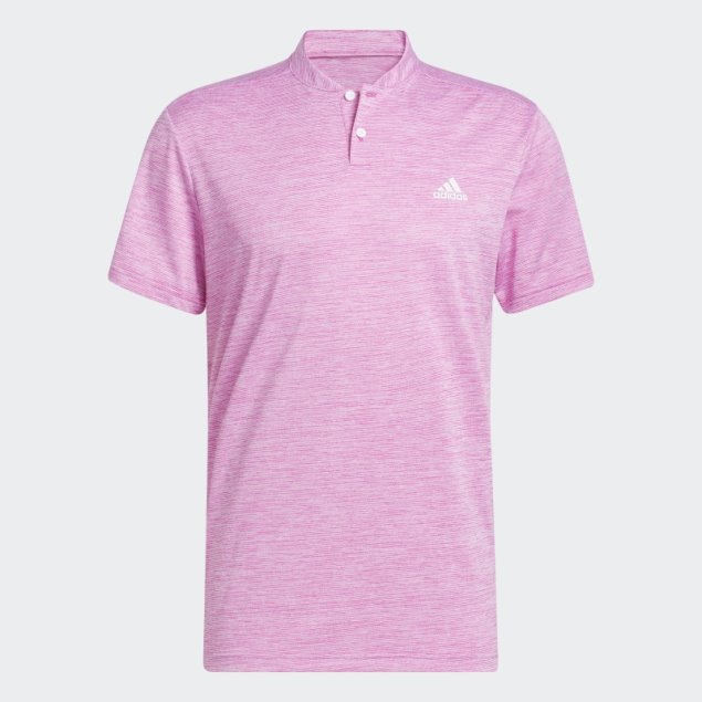 Adidas Polo Fucsia Con Rayas Texturizadas