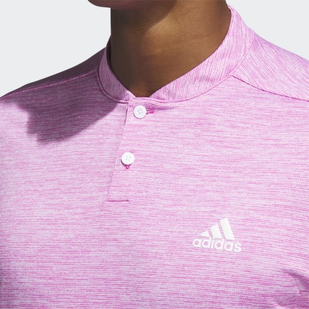 Adidas Polo Fucsia Con Rayas Texturizadas