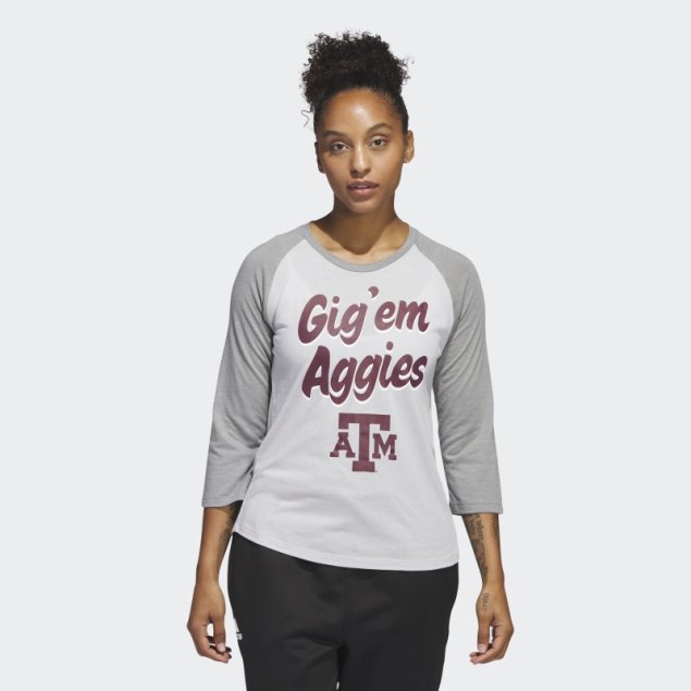 Adidas Camiseta De Béisbol De Manga 3/4 Gris