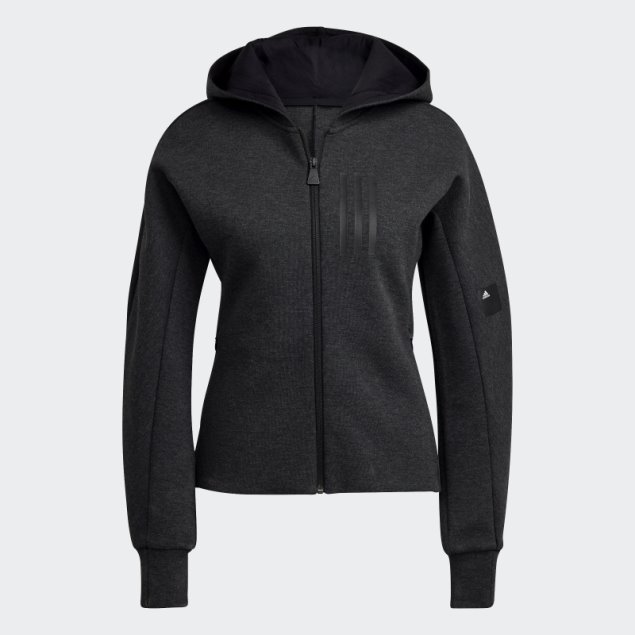 Sudadera Con Capucha Y Cremallera Completa Adidas Mission Victory Slim Fit Negro Melange